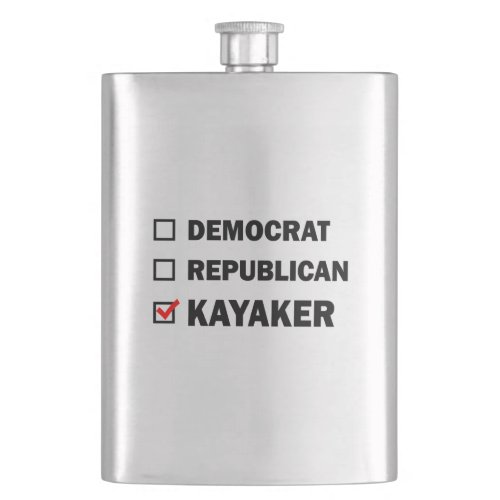 Democrat Republican Kayaker Flask