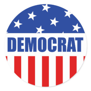 Democrat Round Sticker
