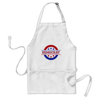 Democrat Stamp Logo Red Adult Apron