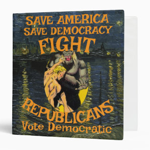 DEMOCRAT ZL X1 KP PARTY VOTE ELECTION COST TEE 3 RING BINDER