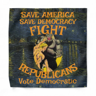 DEMOCRAT ZL X1 KP PARTY VOTE ELECTION COST TEE BANDANA