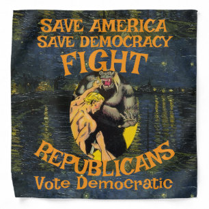 DEMOCRAT ZL X1 KP PARTY VOTE ELECTION COST TEE BANDANA