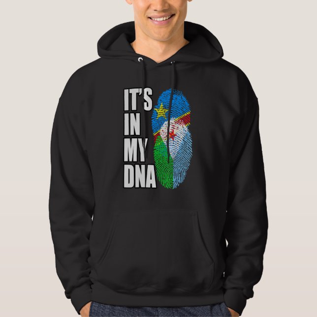 Democratic Congolese And Djiboutian Mix DNA Flag H Hoodie (Front)
