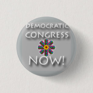 Democratic Congress Now Party Logo Pinback Button