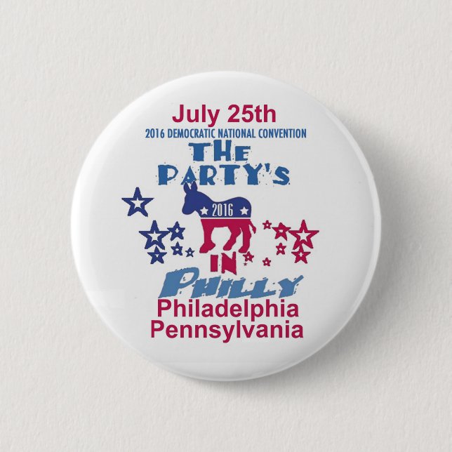 Democratic Convention Pinback Button (Front)