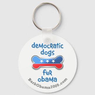 Democratic dogs for Obama 2009 Keychain