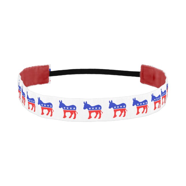 Democratic Donkey 1" Athletic Headband (Front)
