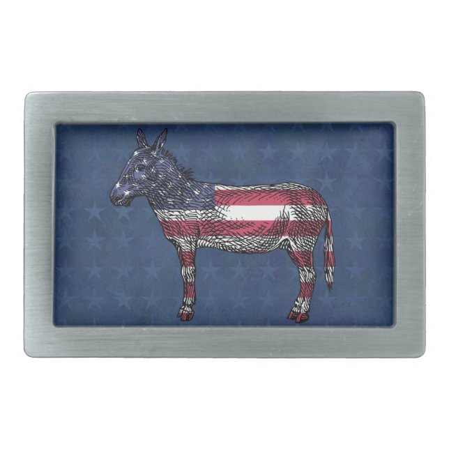 Democratic Donkey Belt Buckle (Front)