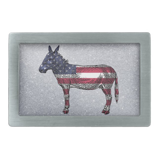 Democratic Donkey Belt Buckle (Front)
