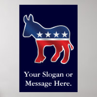 Democratic Donkey Custom Poster