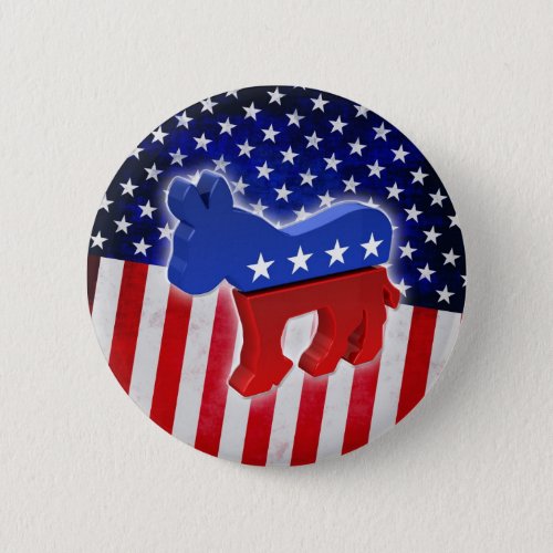 Democratic Donkey Pinback Button
