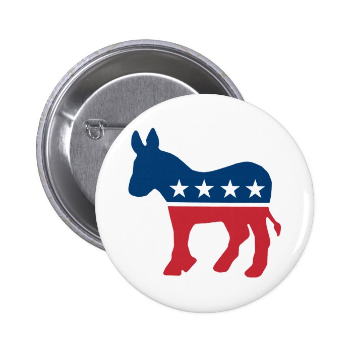 Democratic Donkey Pinback Buttons
