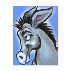 Democratic Donkey Postcard