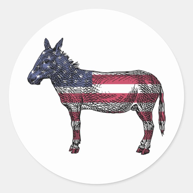 Democratic Donkey Stickers (Front)