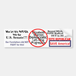 Democratic Elizabeth Warren Edit the YEAR Bumper Sticker