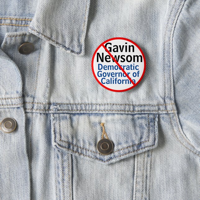 Democratic Gavin Newsom CA Governor Button (In Situ)