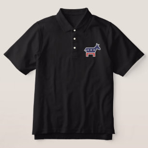 Democratic Logo Embroidered Polo Shirt