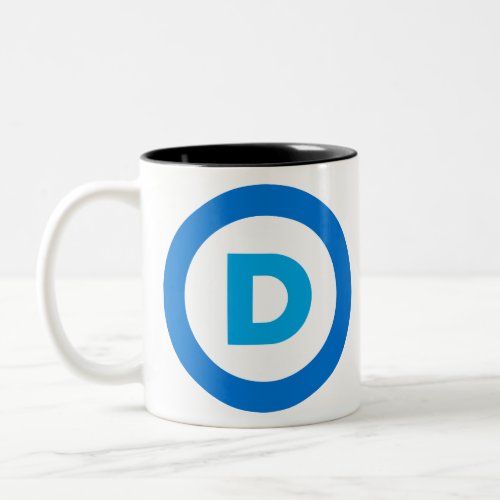 Democratic logo Two_Tone coffee mug