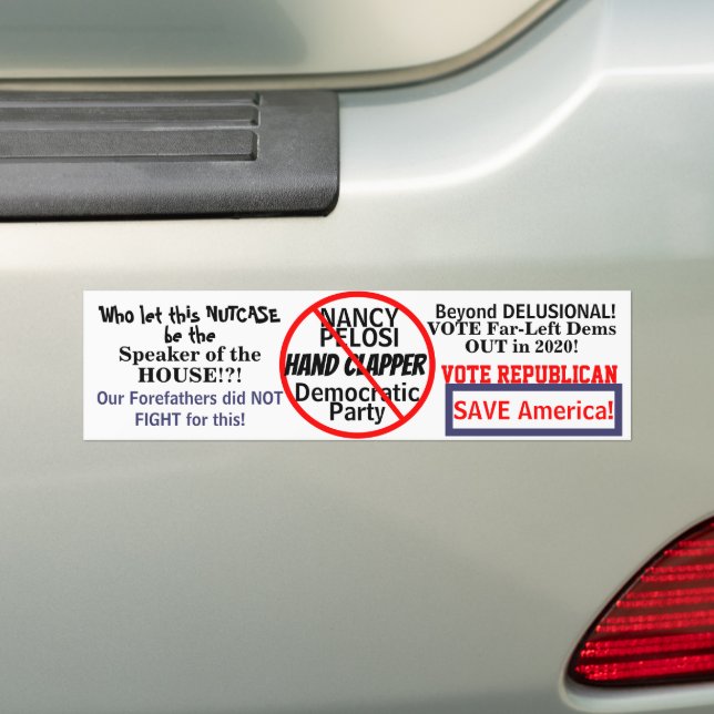 Democratic Nancy Pelosi Edit YEAR Bumper Sticker (On Car)