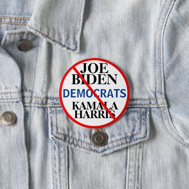 Democratic Party Biden Harris Button (In Situ)