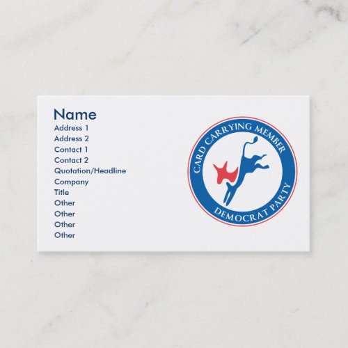 Democratic Party Business Card