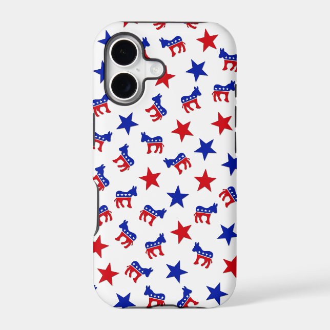 Democratic Party Collage Iphone Case (Back)