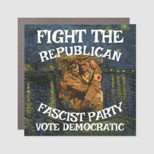 DEMOCRATIC PARTY FW FV HG FREEDOM EQUALITY LIBERTY CAR MAGNET