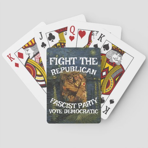 DEMOCRATIC PARTY FW FV HG FREEDOM EQUALITY LIBERTY POKER CARDS