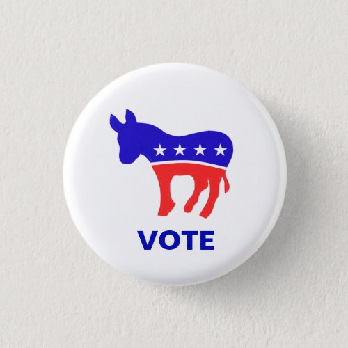 Democratic party logo and editable vote text button