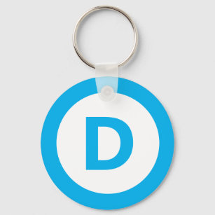 Democratic party logo keychain