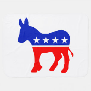 Democratic Party Political Emblem (Donkey) Baby Blanket