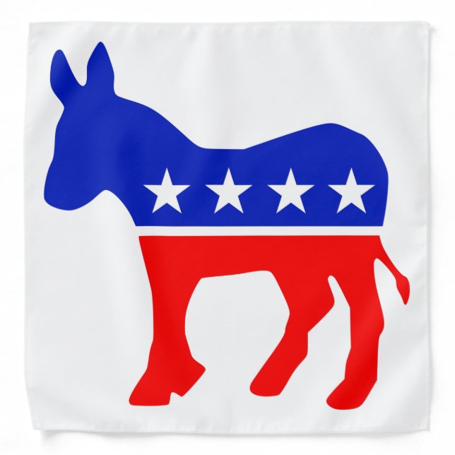 Democratic Party Political Emblem (Donkey) Bandana (Front)