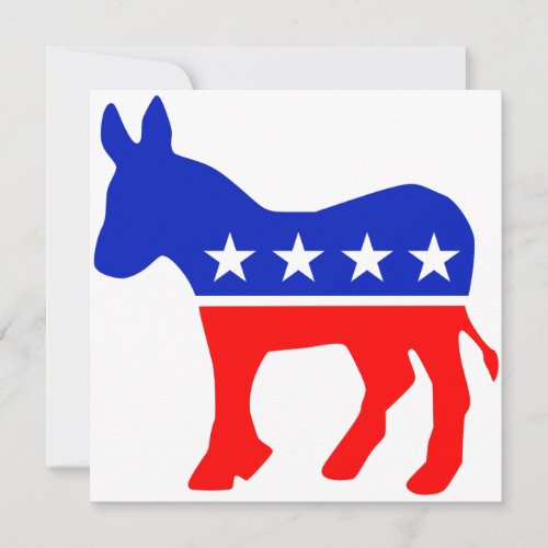 Democratic Party Political Emblem Donkey Card