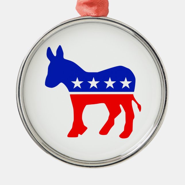 Democratic Party Political Emblem (Donkey) Metal Ornament (Front)