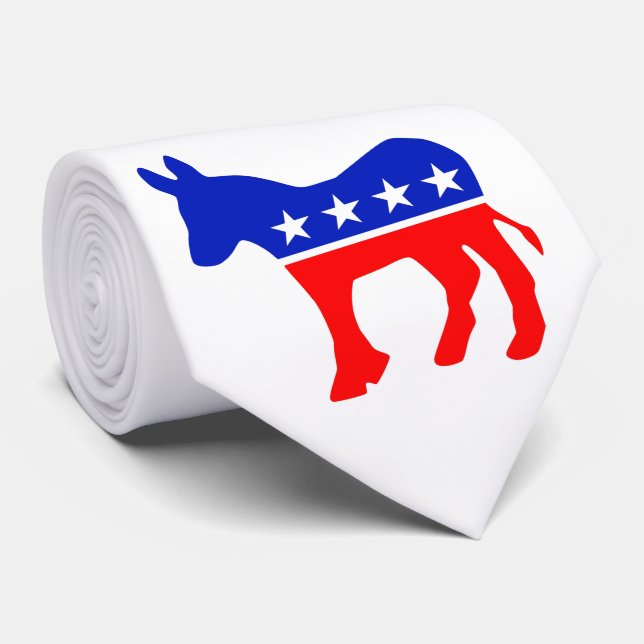 Democratic Party Political Emblem (Donkey) Neck Tie (Rolled)