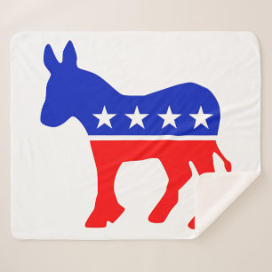Democratic Party Political Emblem (Donkey) Sherpa Blanket