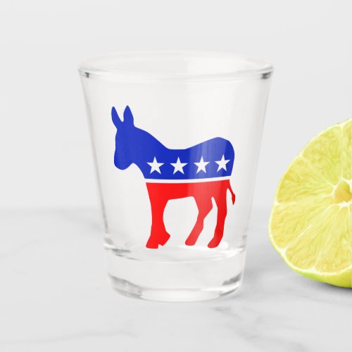 Democratic Party Political Emblem Donkey Shot Glass