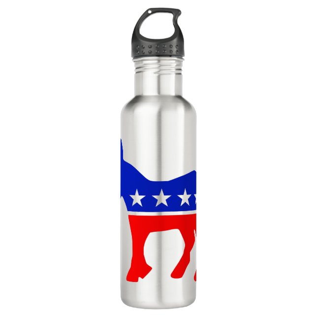 Democratic Party Political Emblem (Donkey) Stainless Steel Water Bottle (Front)