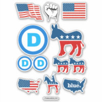 Democratic Party Sticker Set