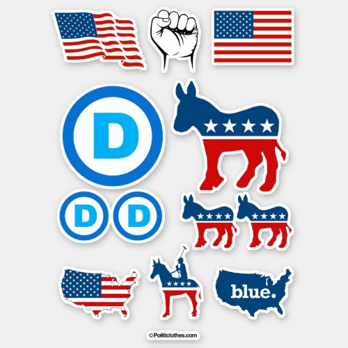 Democratic Party Sticker Set