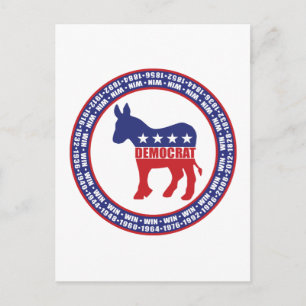 Democratic Party Wins Invitation Postcard