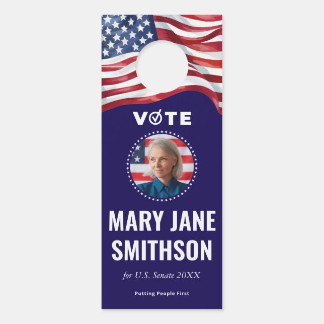 Democratic Political Campaign Canvassing Tool 2026 Door Hanger (Front)