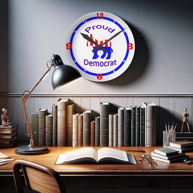 Democratic Pride - Patriotic Round Clock (Creator Uploaded)