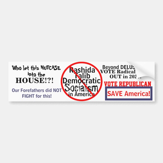 Democratic Rashida Talib Edit YEAR Bumper Sticker (Front)