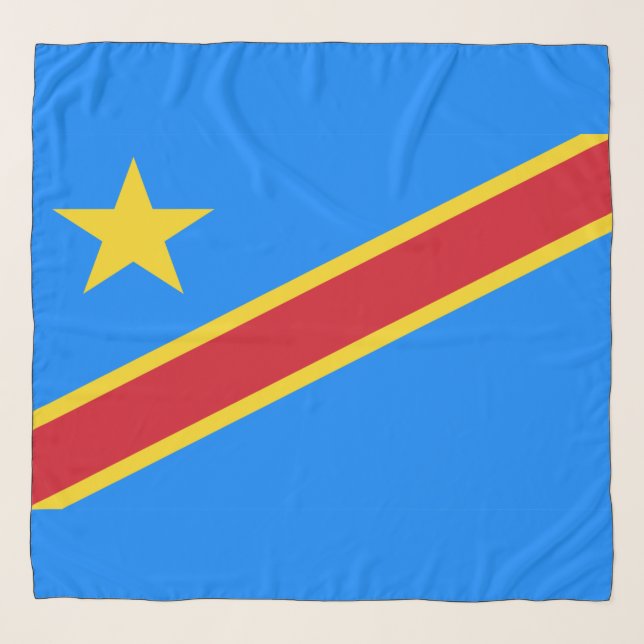 Democratic Republic of Congo flag Chiffon Scarf (Front)