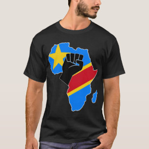 Democratic Republic Of Congo Flag Pride Africa Map T-Shirt