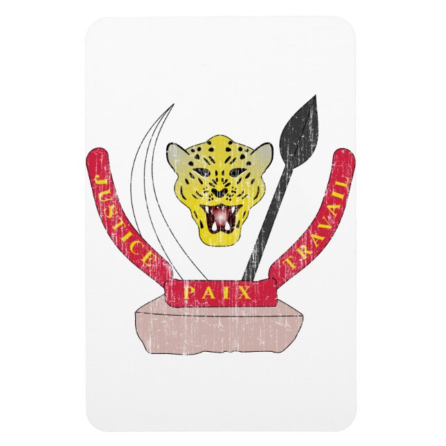 Democratic Republic Of The Congo Coat Of Arms Magnet (Vertical)