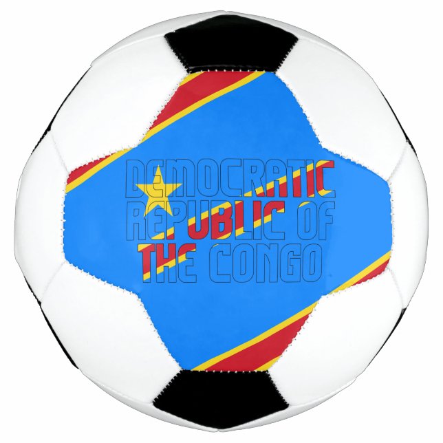 Democratic Republic of the Congo Flag Adorable Soccer Ball (Front)