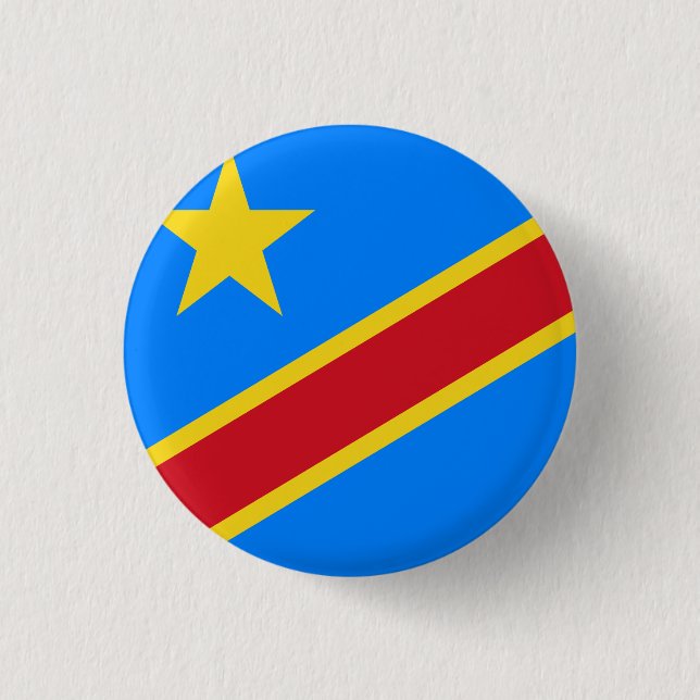 Democratic Republic of the Congo Flag Button (Front)
