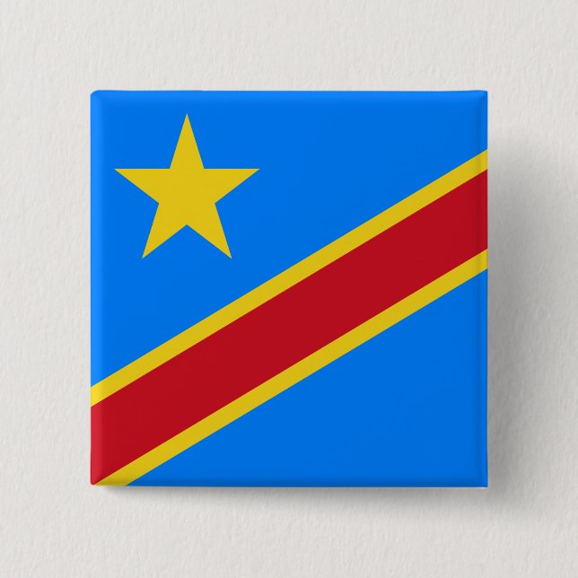 Democratic Republic of the Congo Flag Button (Front)